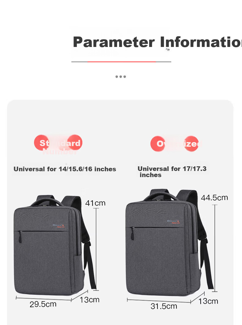BRINCH 17/17.3 Inch Laptop Backpack Business Travel Large Capacity Shockproof for Apple Huawei Notebooks 12