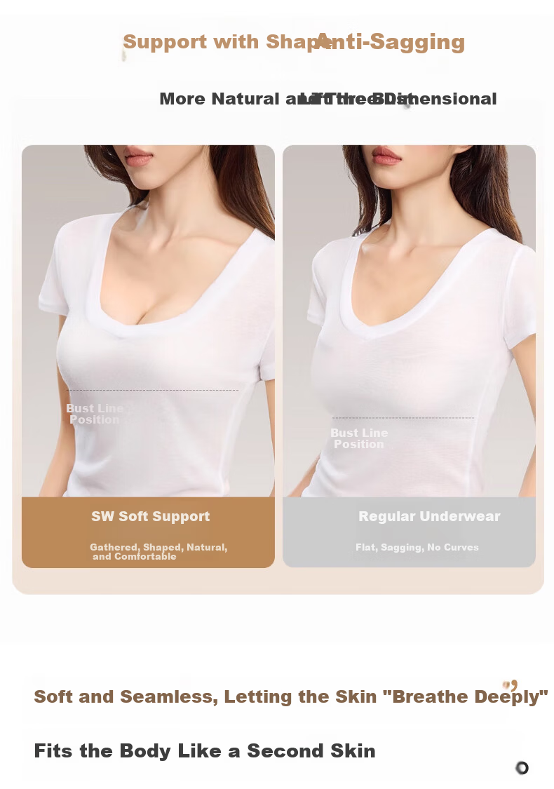 Miiow Camellia Seamless Women's 10A Antibacterial Wireless Bra Push-Up Lift Anti-Sagging Thin Bra 7