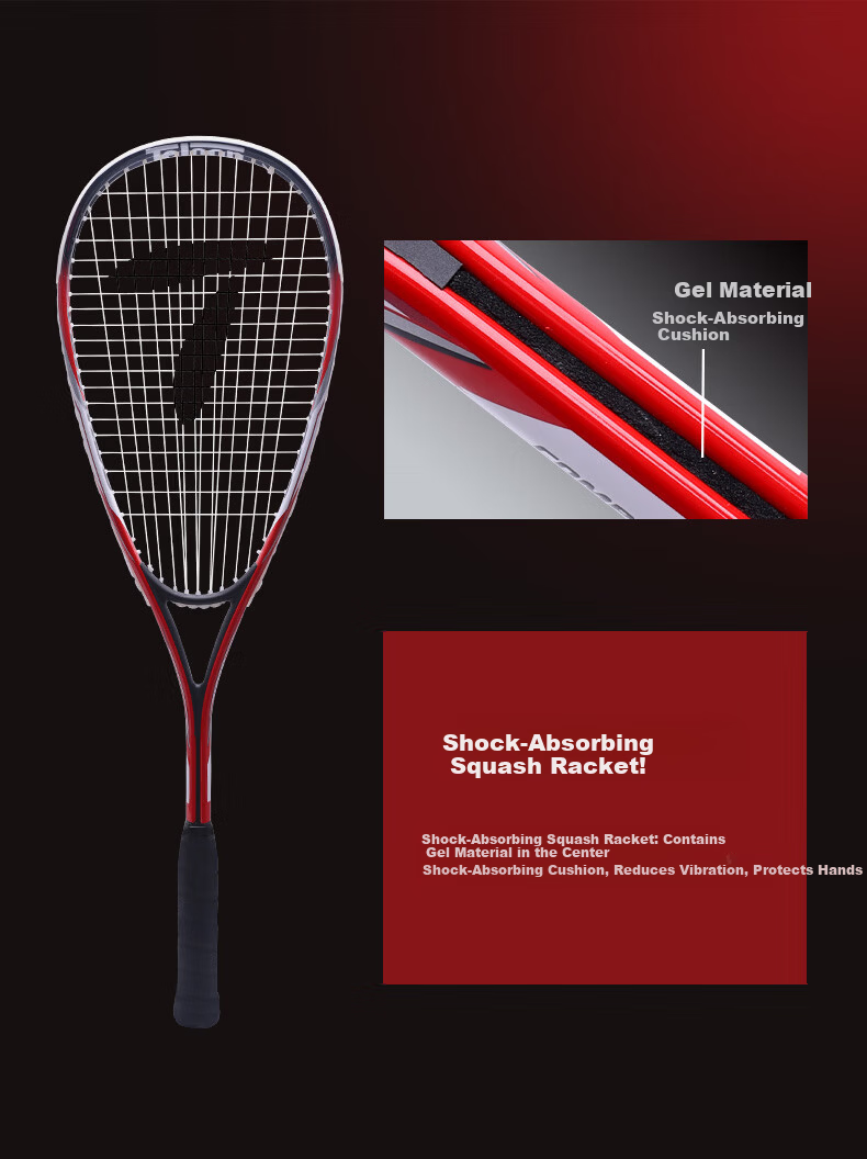 Teloon (Teloon) Squash Racket Beginner Entry Set Carbon Aluminum Detachable Racket TOUR170 5