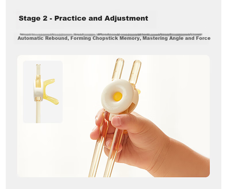 Huangchong Children's Chopsticks, Tiger Mouth Training Chopsticks for Ages 1-3 Baby Learning Chopsticks, Toddler Auxiliary Practice Dining Utensils 13