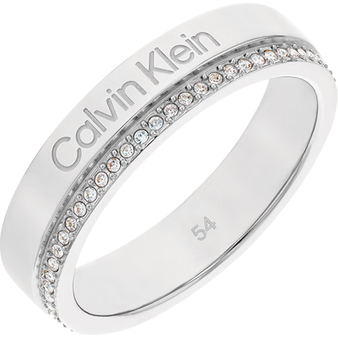 Calvin Klein CK Starry Sky Unisex Diamond-Studded Couple Rings 35000200D Holiday Gift