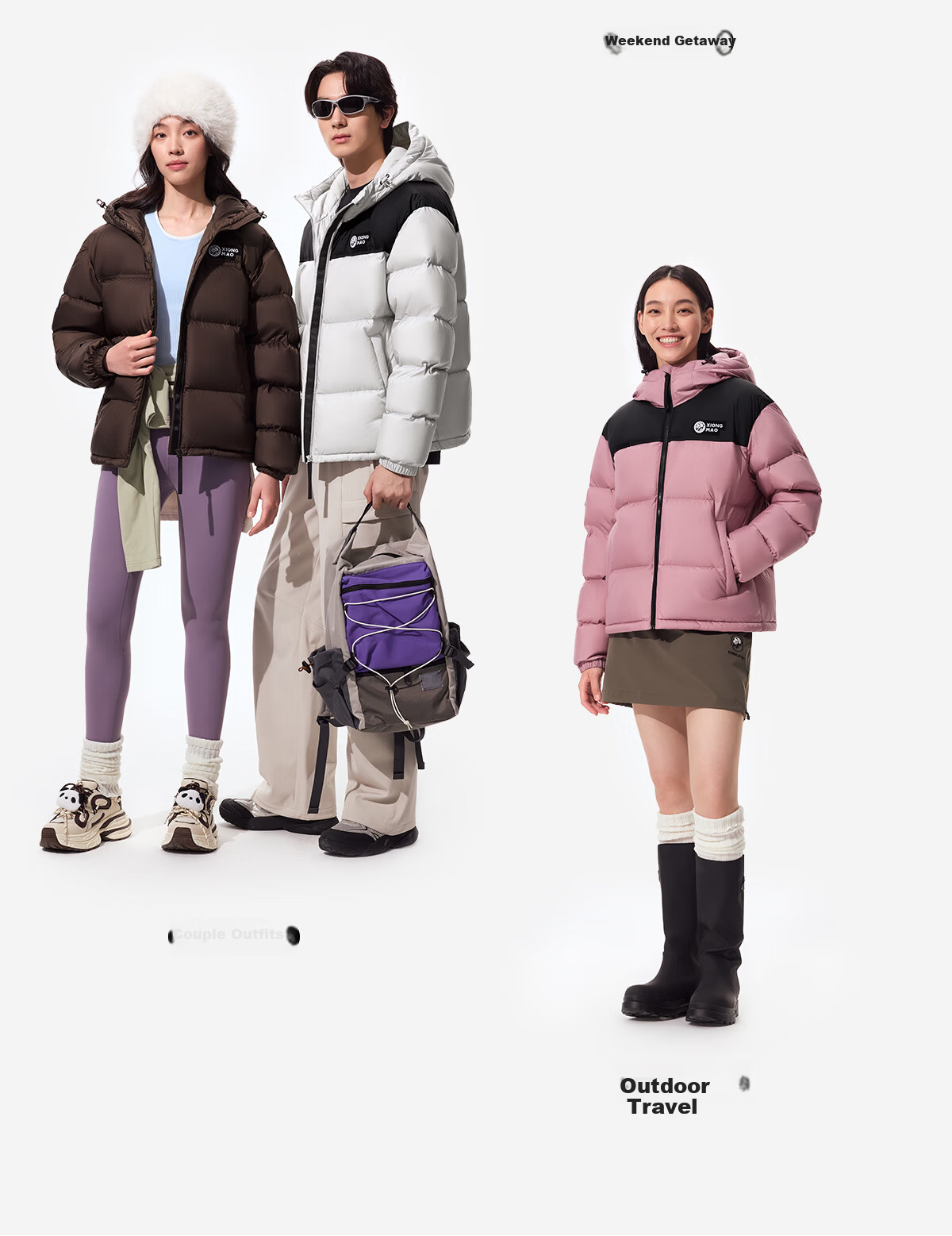 Panda Zhang Yuxi Style "Bubble" Down Jacket Unisex Autumn Winter Thickened Warm Hooded Puffer Coat 144Y5 13