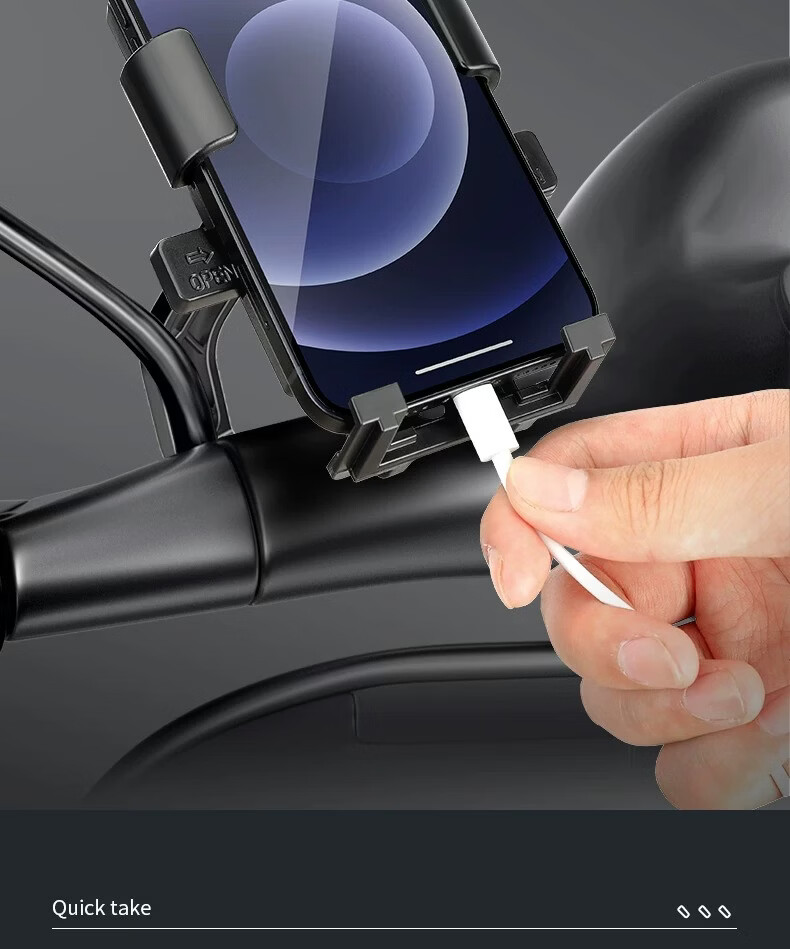 Zhicheng Truck Phone Holder Bicycle Electric Motorcycle Riding Phone Mount Rider Navigation Fixer Handlebar Model 10