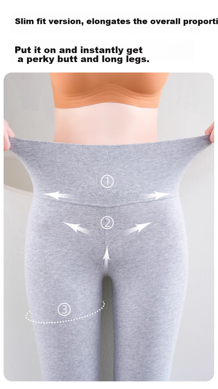 Langsha High-Waist Cloud Cotton Autumn Pants Women's Thin Inner Wear 10A Antibacterial Thermal Leggings Cotton Thread Cotton Wool Pants for Women 9