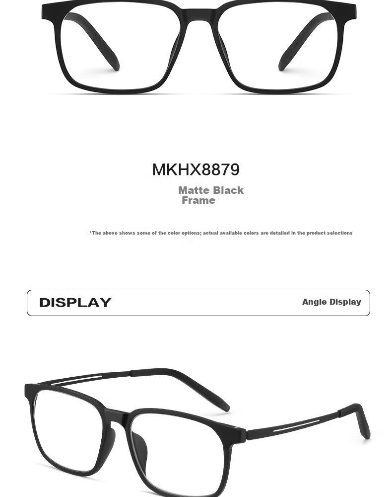 Morak Japanese Imported Reading Glasses Anti-Blue Light Multifocal Auto-Focus HD Ultra-Light Titanium Black Frame Unisex 23