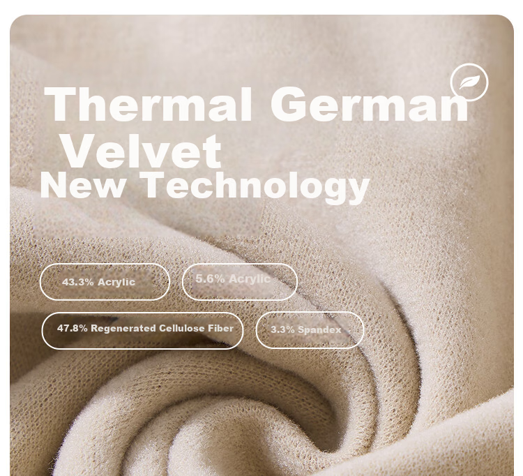 MiiOW New German Velvet Thermal Women's Base Layer, Women's Warm Underwear, Mid-Length Collar, Ribbed Slim-Fit Top, White, Size L 4