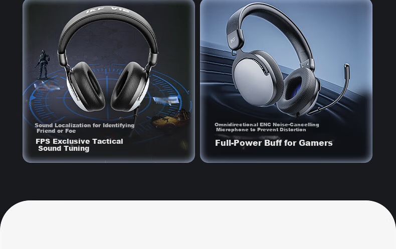 IKF V12 Gaming Headset Wired Zero Latency FPS Tactical Tuning 3.5mm Esports Headphones Fearless Contract Delta Classic White 7