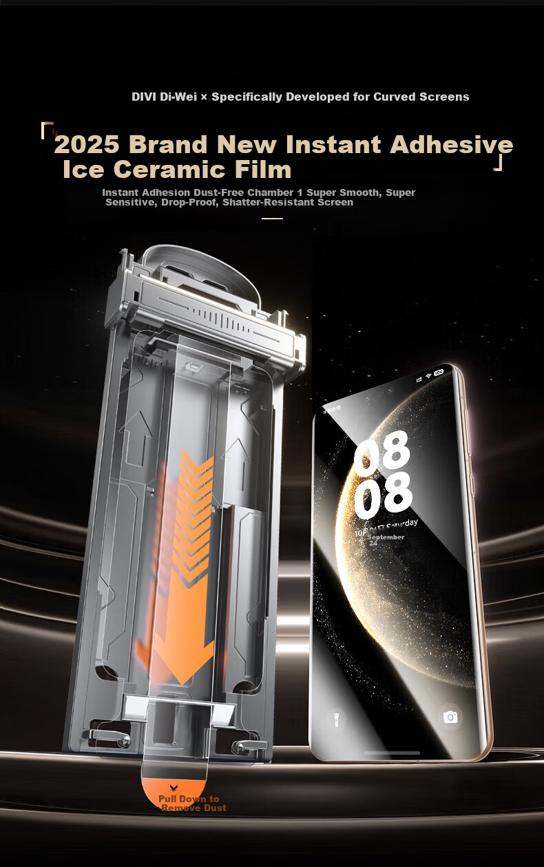 DIVI [Ice Ceramic Film I Three-Pack] Screen Protector for Huawei Mate60Pro, Full Adhesive 60pro+/RS Tempered Glass Film, Soft Film, Extraordinary Master Hydrogel Film, High-Definition Anti-Drop 5