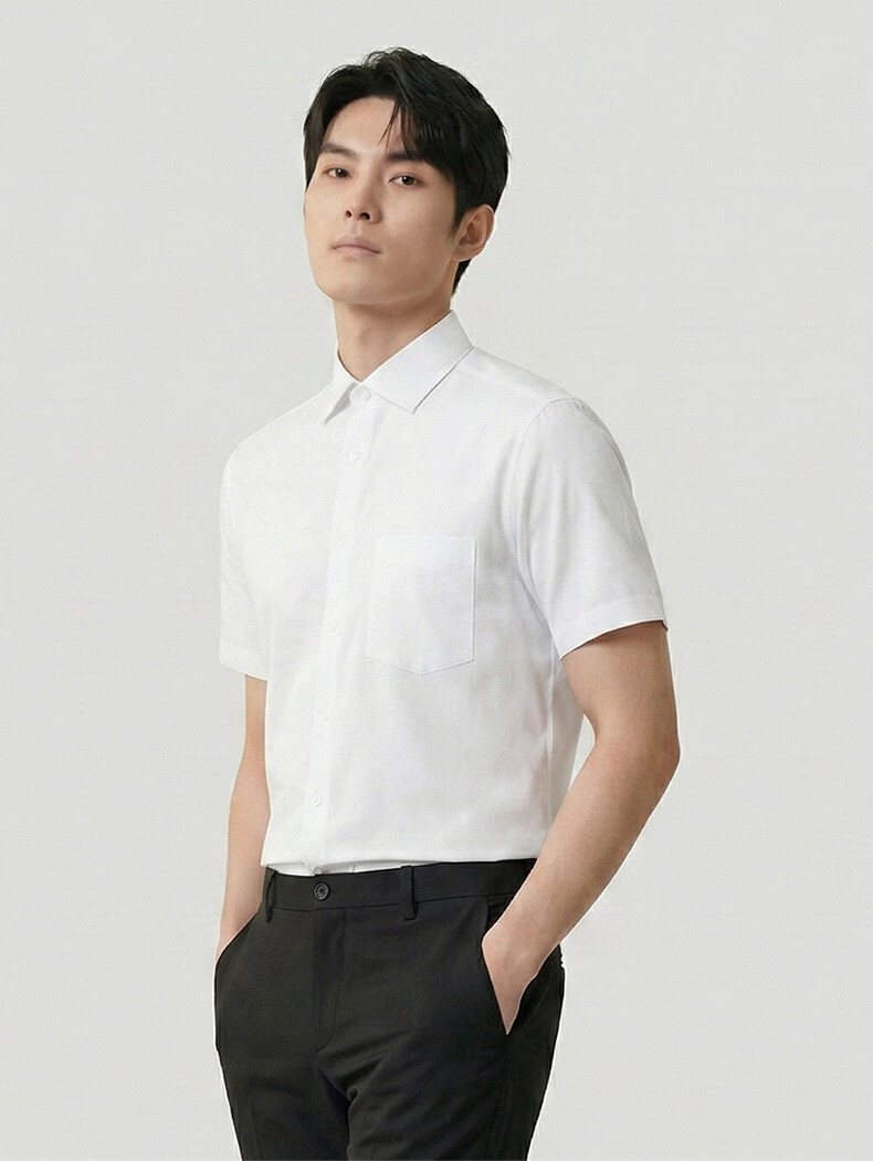 G2000 Men's 2026 Spring/Summer Quick-Dry, Wrinkle-Free, Anti-Static Patch Pocket Short Sleeve Shirt (Mall Edition) 10