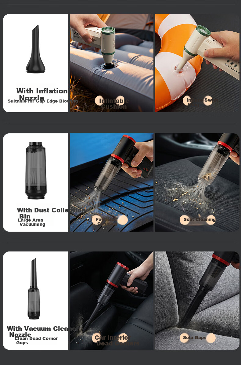 MOMAX High-Power Turbo Handheld Fan with Brushless Motor - Strong Blower, Snow Blower, Car Vacuum Cleaner, Car Wash Dryer, Dust Blower, Compact Powerful Fan 2