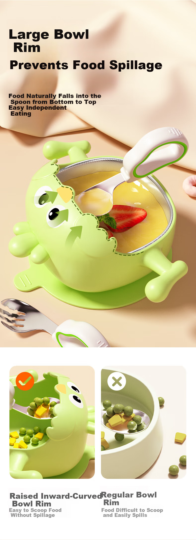 COOKSS Baby Food Preparation Set: Cutting Board, Knife, Scissors, 5-Piece Set for Toddlers' Feeding And Cooking Tools 4