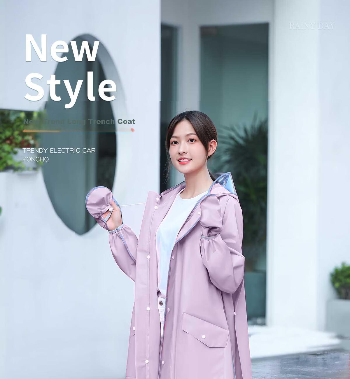 Beimei Women's Long Full-Body Raincoat Thickened Adult Single-Person Electric Scooter Rain Poncho 2