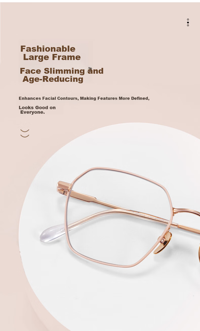Sunset Red Titanium Reading Glasses HD Blue Light Blocking Fashionable Premium Presbyopia Glasses E111M 100 Degree Gift for Mom 7