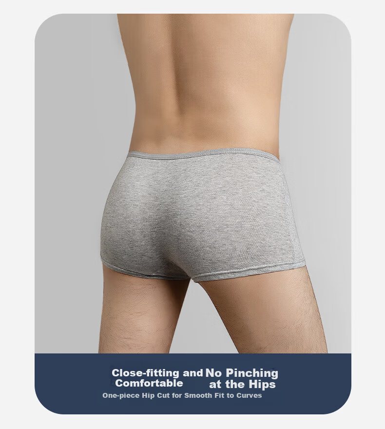 Qihaiqiu Disposable Men's Cotton Boxer Briefs 6-Pack Sterilized Travel Four-Legged Large Size Daily Disposable Shorts 3XL 10