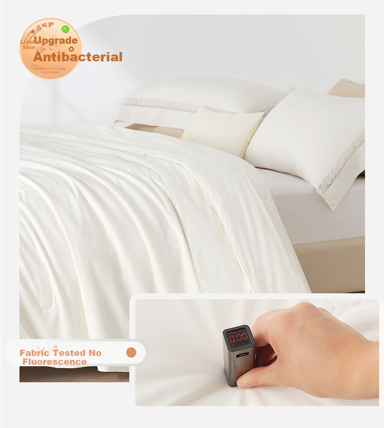 Boyang Home Textiles 100% Silk Quilt Baby-Friendly A-Class Cotton Antibacterial Silk Spring and Autumn Quilt Core Approx. 4.1 Jin 200*230cm 9