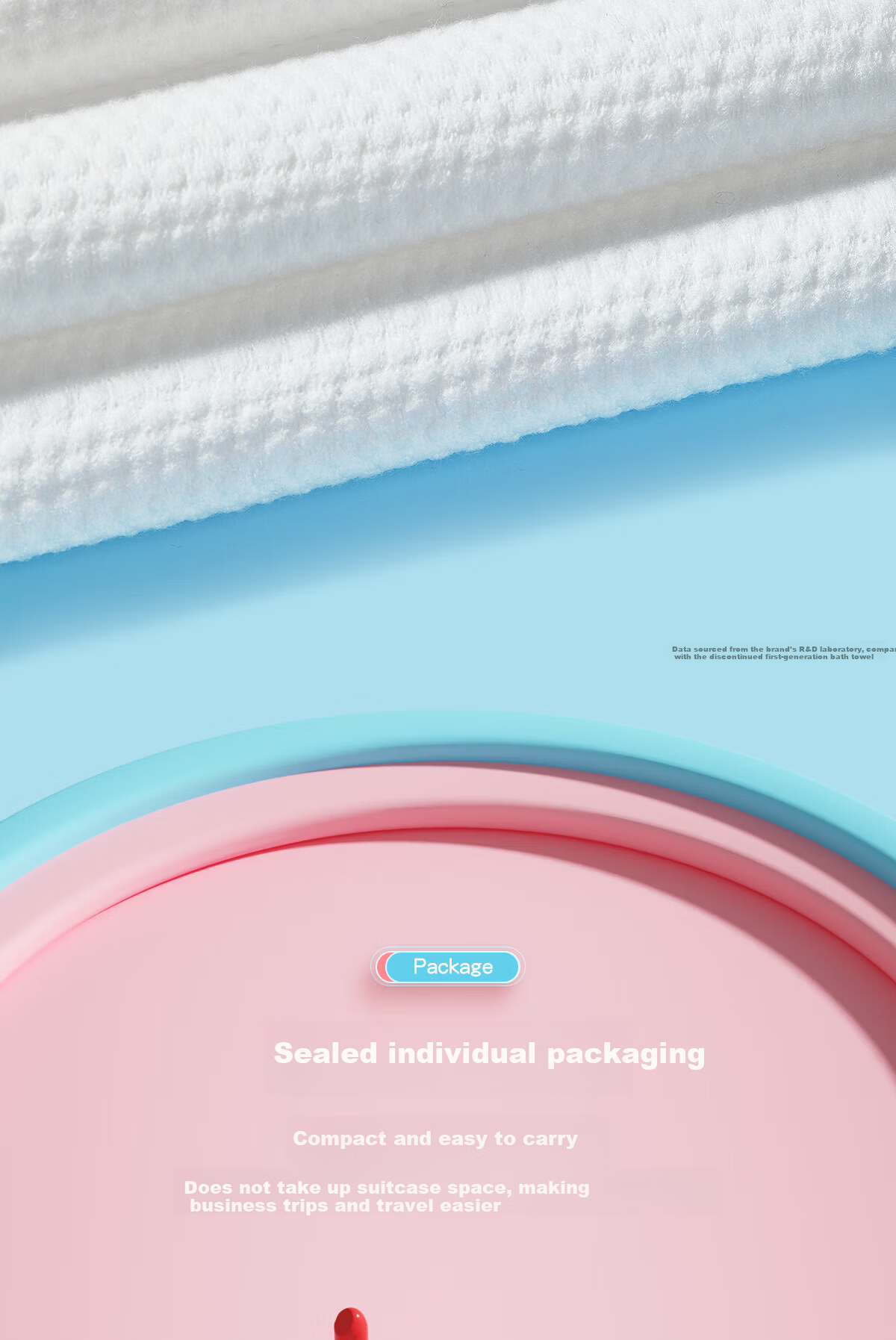 Cotton Moisture Disposable Bath Towels 7-Pack Thick Large Soft Cotton Towels Portable Travel Individually Packaged 10