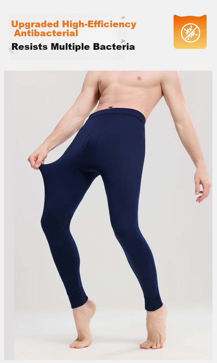 YUZHAOLIN Men's Pure Cotton Thermal Pants Autumn Antibacterial Base Layer Long Johns Full Cotton Winter Underwear 3