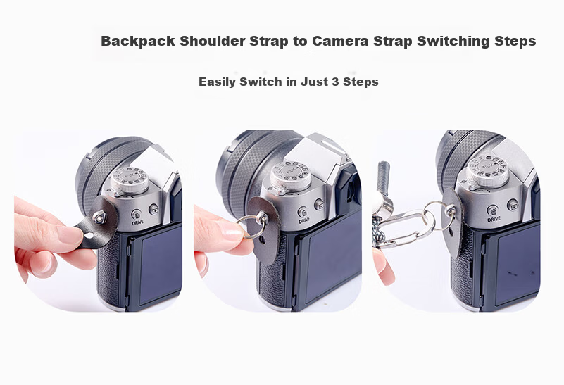 Llano S8 Cloud Sensor Camera Bag Multifunction Drawstring Shoulder Chest Bag Photography Crossbody Casual Travel Universal for Fuji Sony Canon Ricoh Instax Mirrorless Accessories 14