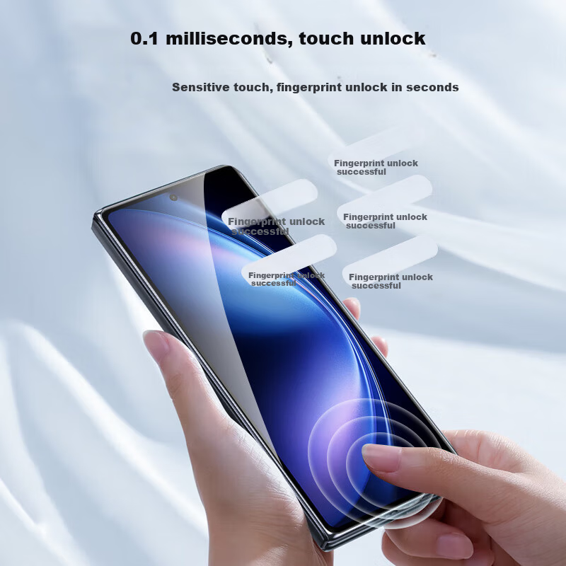 Baosou [2-Pack - Damage Compensation] Tempered Glass Screen Protector for vivo X Fold5 XFold5 Foldable Phone Clear Front Outer Screen Protective Film