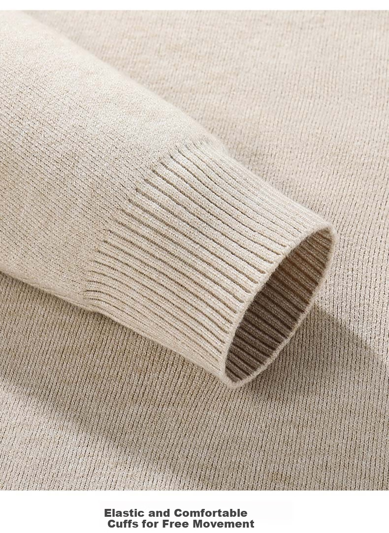 Hodo Multi-Color Options Half Turtleneck Fleece-Lined Sweater Men Winter Heavyweight Thick Warm Integrated Fleece Men's Knitwear 10