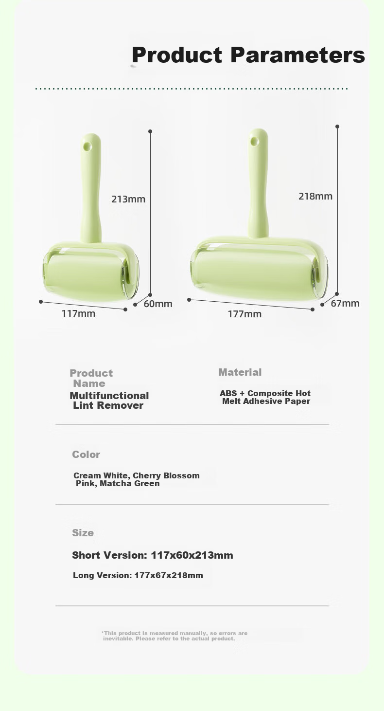 AiZhengli Lint Roller with Replacement Paper 16CM Pet Hair Remover Cat Hair Cleaning Tool 10