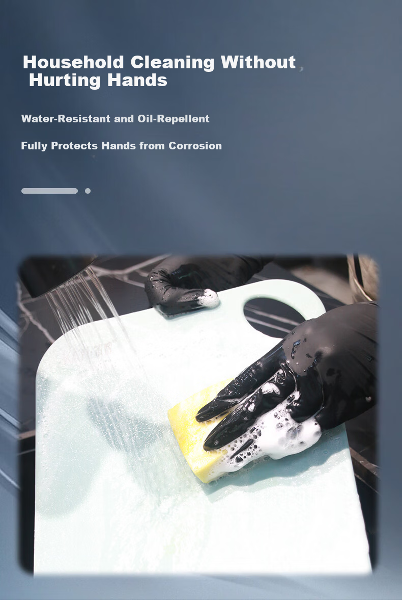 WOLSGIN Disposable Nitrile Gloves 30pcs Size L Household Dishwashing Food Grade Kitchen Gloves Extended Length Plum Purple 7
