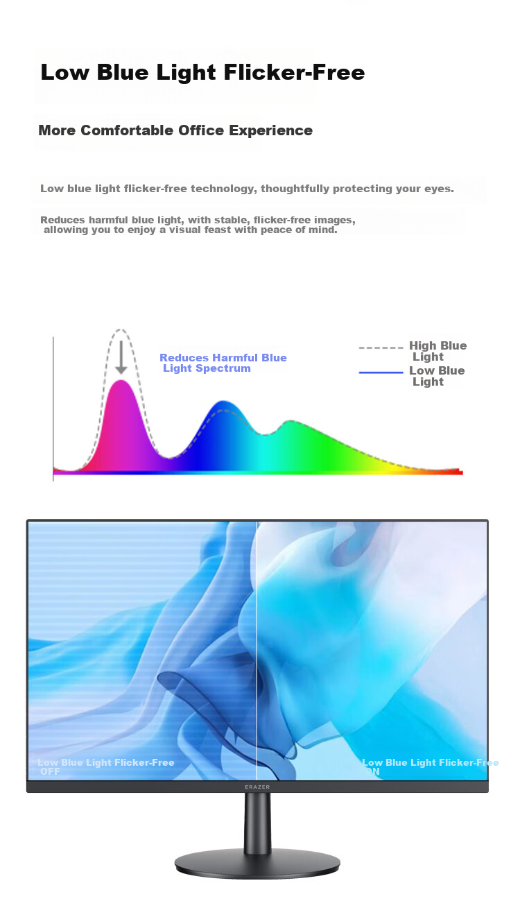Lenovo Yinen 27-inch Monitor 4K 10bit HDR IPS Wide Color Gamut Low Blue Light Wall-Mountable Computer Display for Design and Entertainment Office 7