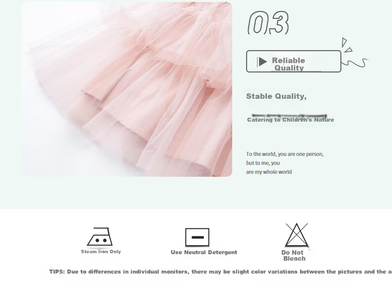 Follow Me Girls' Dress Spring And Autumn Sweet Tulle Knit Dress for School Performances, Pink, Size 150 7