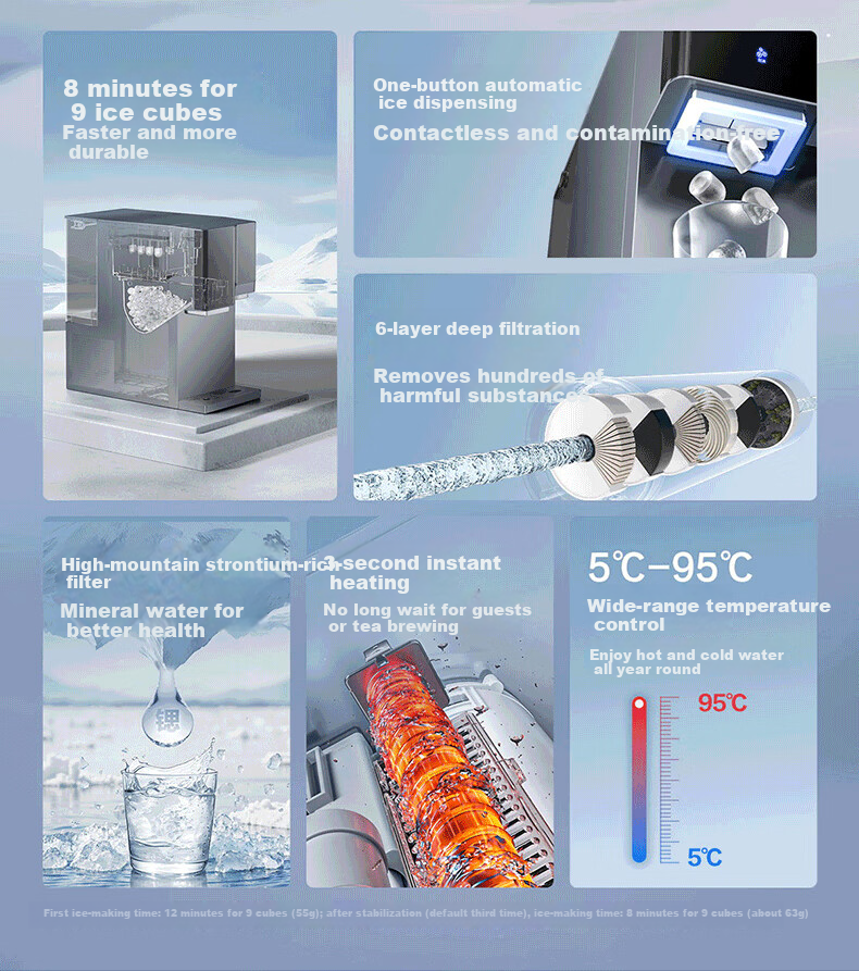 Vanward Desktop Water Purifier Galaxy Ice Maker Home Water Filter No Installation Instant Hot Drinking Machine A1-STR100 3