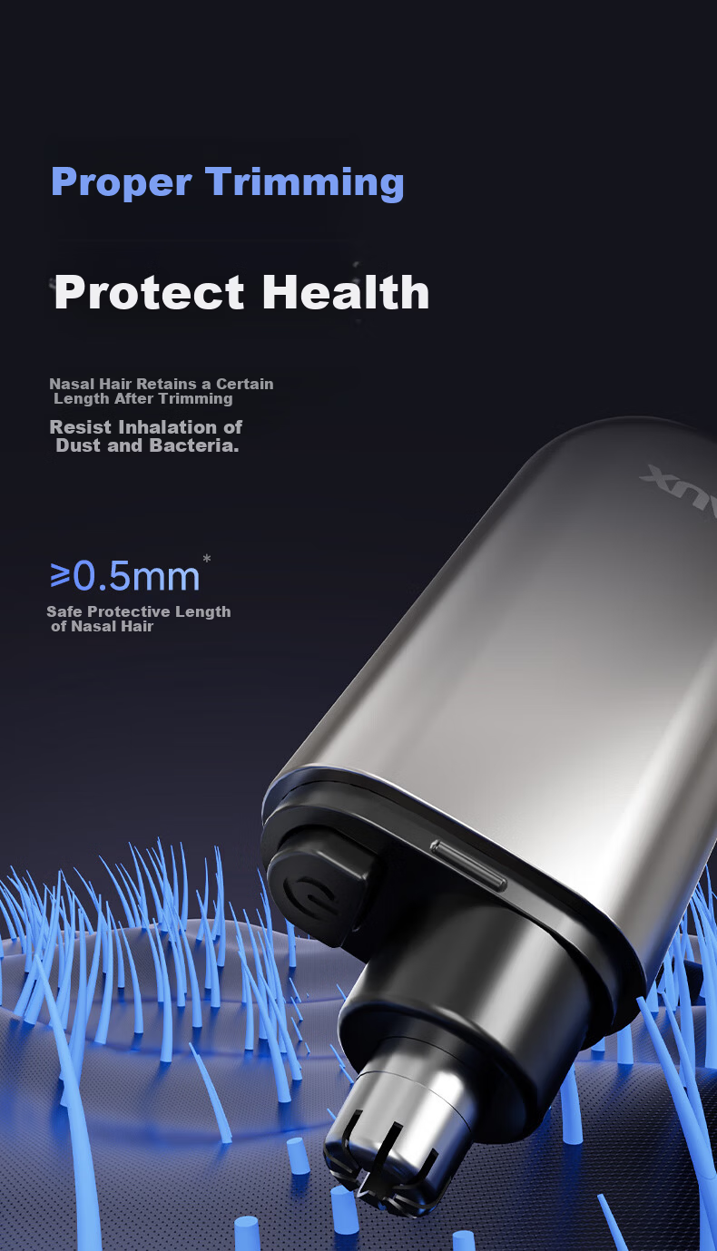 AUX Men's Portable Electric Nose Hair Trimmer Eyebrow Shaver Grooming Tool Birthday Gift for Boyfriend 10
