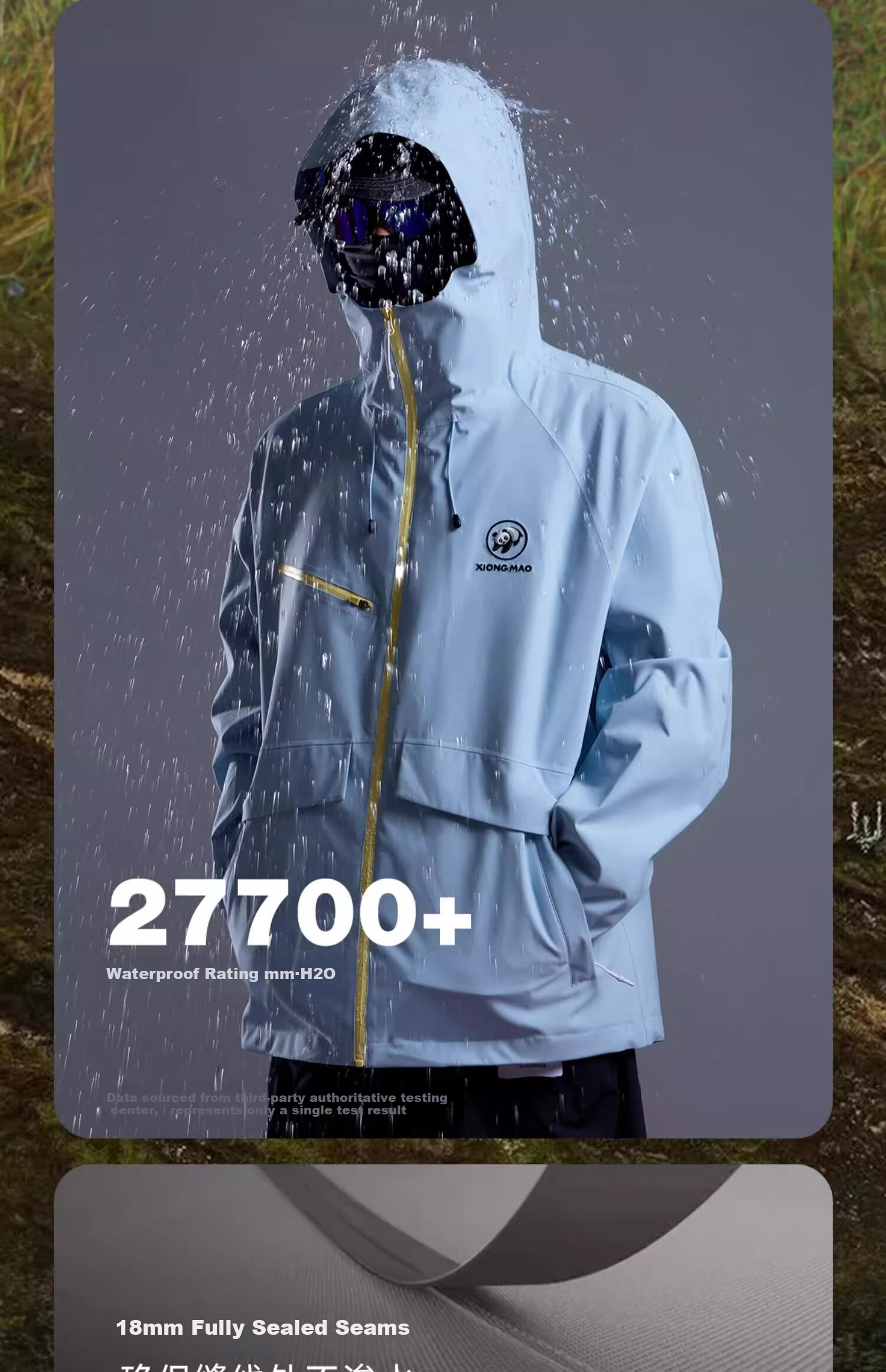 CAMEL Panda Single-Layer Windproof Waterproof Outdoor Mountaineering Jacket Unisex Colorblock A35BA31140 M 7