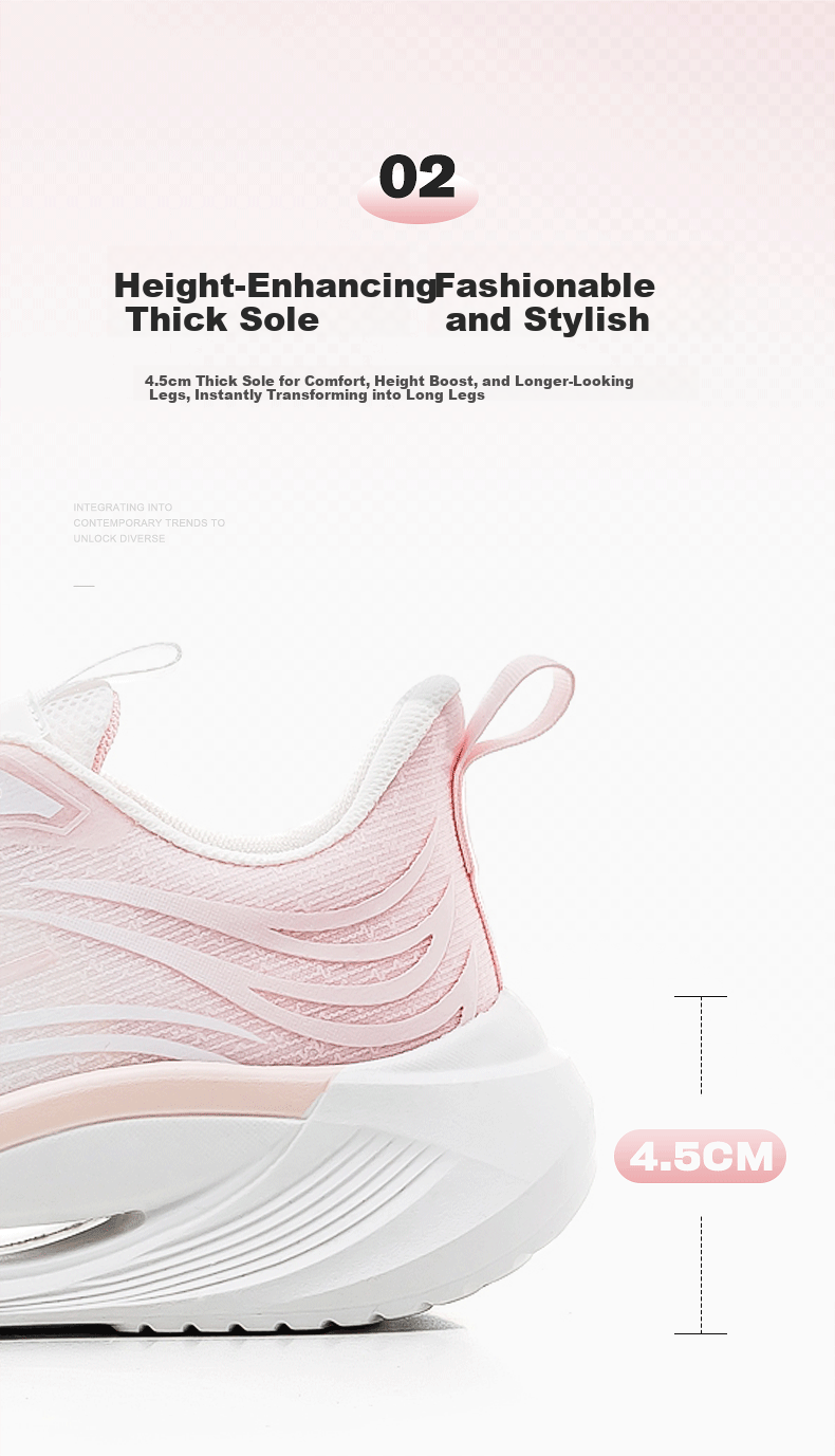 Warrior Official Women's Casual Sports Shoes Winter New Warm Comfortable Soft Sole White Pink Size 40 7