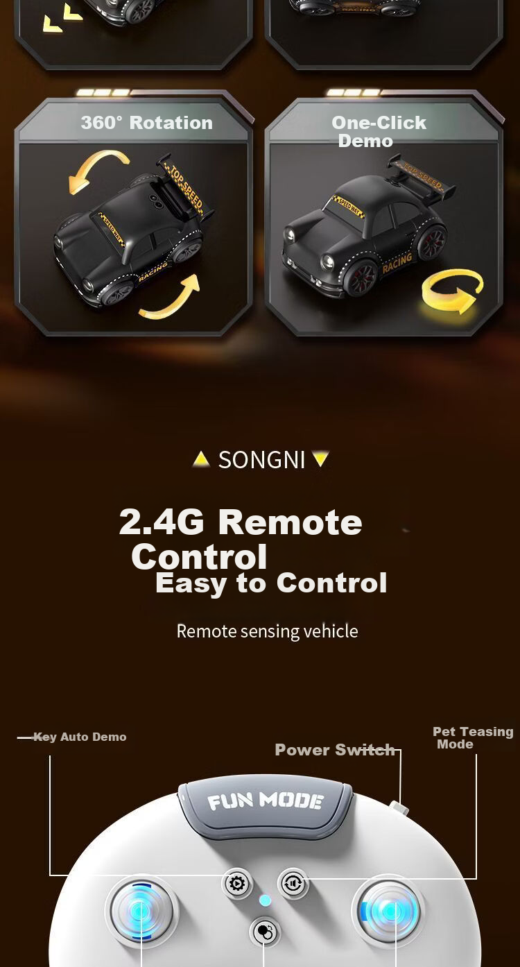 Miaobeile Kids Follow Car Remote Control Desktop Smart Sensor Escape Electric Drift Toy Car Boys Gift 7