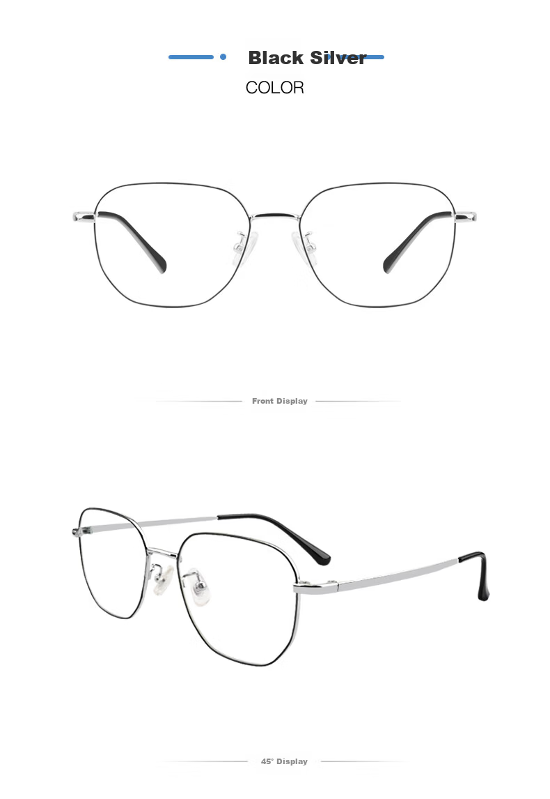 Gameking Blue Light Blocking Anti-Radiation Eyeglass Frame for Men and Women, Prescription Ready, Model 8206 Black 12