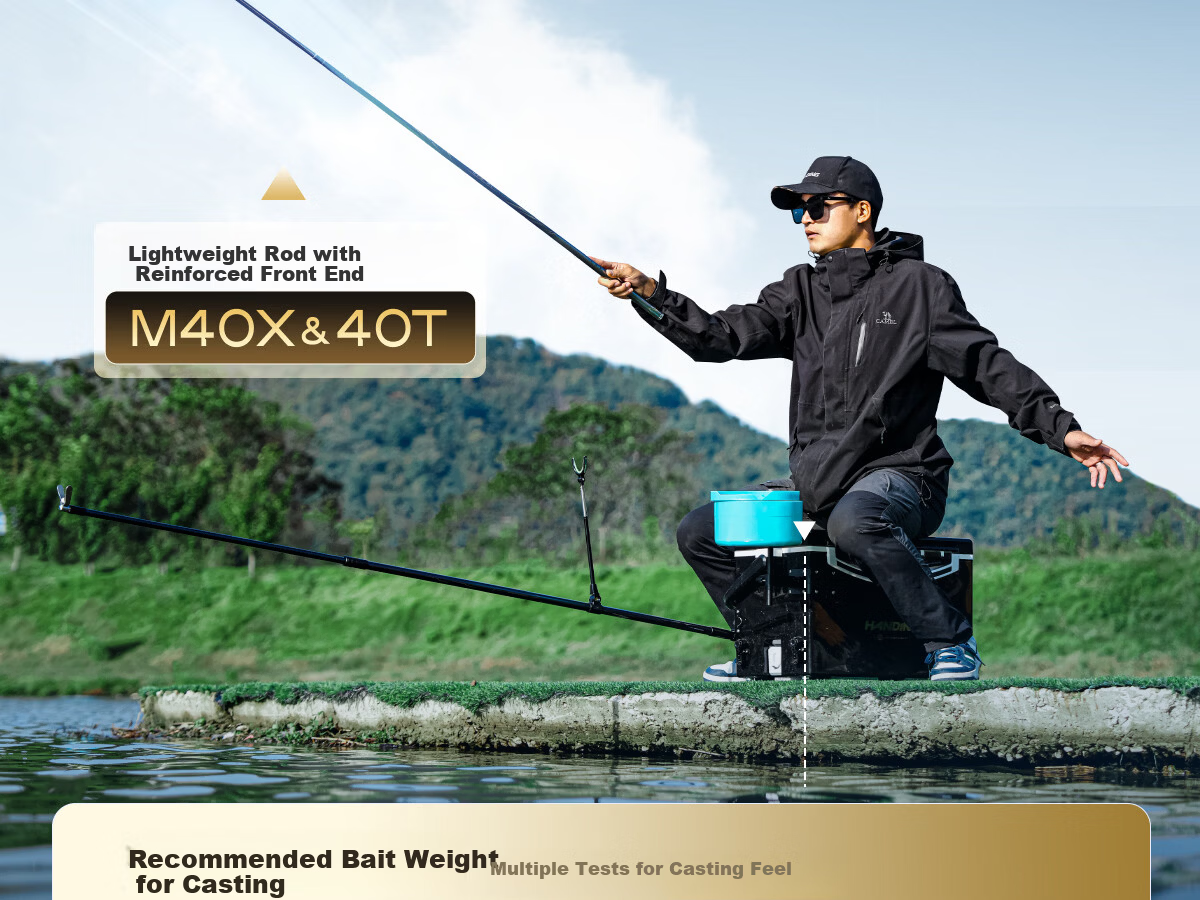 Handing Feiyue Fishing Rod, Handheld Ultra-Light Composite Rod, Platform Fishing Rod, Ultra-Light Fishing Pole, Handheld Carbon Fiber Small Composite Fishing Rod, 6.3m 12
