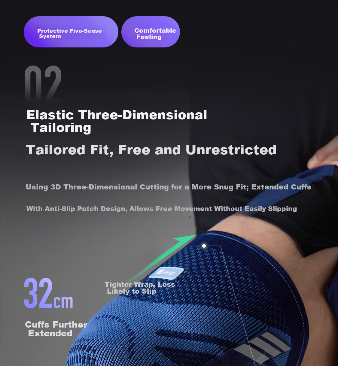 Keep Cushioned Comfortable Functional Knee Brace Meniscus Protection Running Badminton Basketball Breathable Synovitis Support 16
