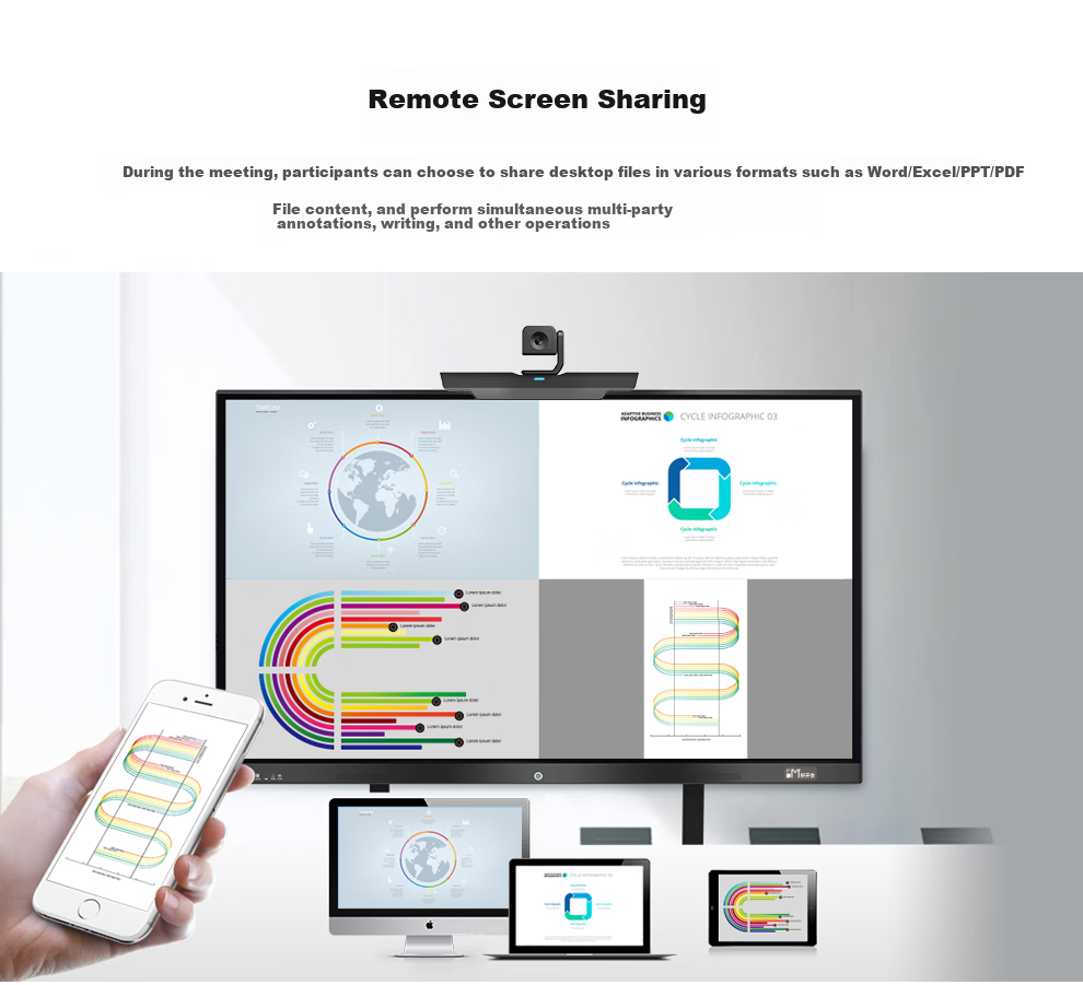 DAIPU Video Conference DP-BM50 Omnidirectional Microphone, 5-Meter Pickup Radius, Smart Noise Reduction, Wireless Bluetooth Cascading Desktop Speaker, for 50㎡ Meeting Rooms, Tencent WeChat, DingTalk 4