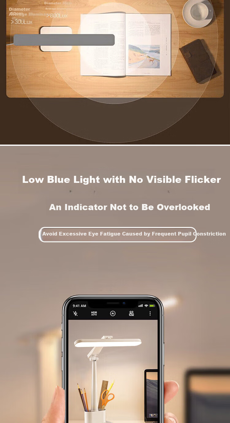 Bolanger Desk Lamp, Eye Protection, Study Lamp, Dormitory Lamp for Students, Rechargeable Table Lamp, Children's Bedroom Bedside Lamp, Reading Light 7