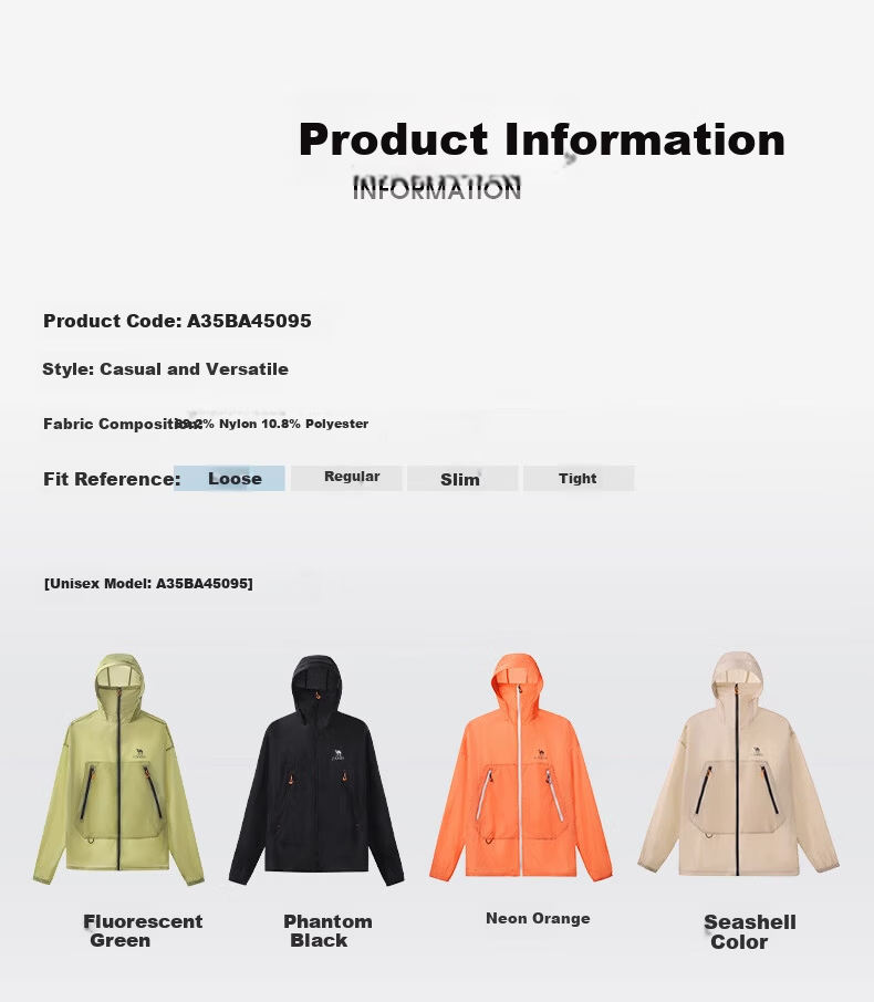 CAMEL [Wang Junkai Edition] Muguang Sunscreen Jacket UPF50+ Breathable Cooling UV Protection Outdoor Fishing Coat 6