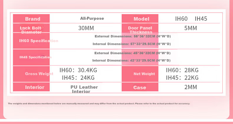 All-in-One Smart Safe 30CM High Fingerprint Password Six Unlock Methods Home Anti-Theft Office Small Safe Remote Access Wall/Cabinet Built-in Security Box 20