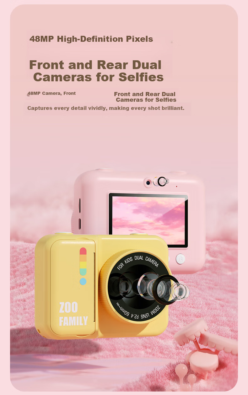 Carlbaby Instant Print Kids Camera for Children Ages 7-14 Toy Birthday Gift for Boys and Girls 4