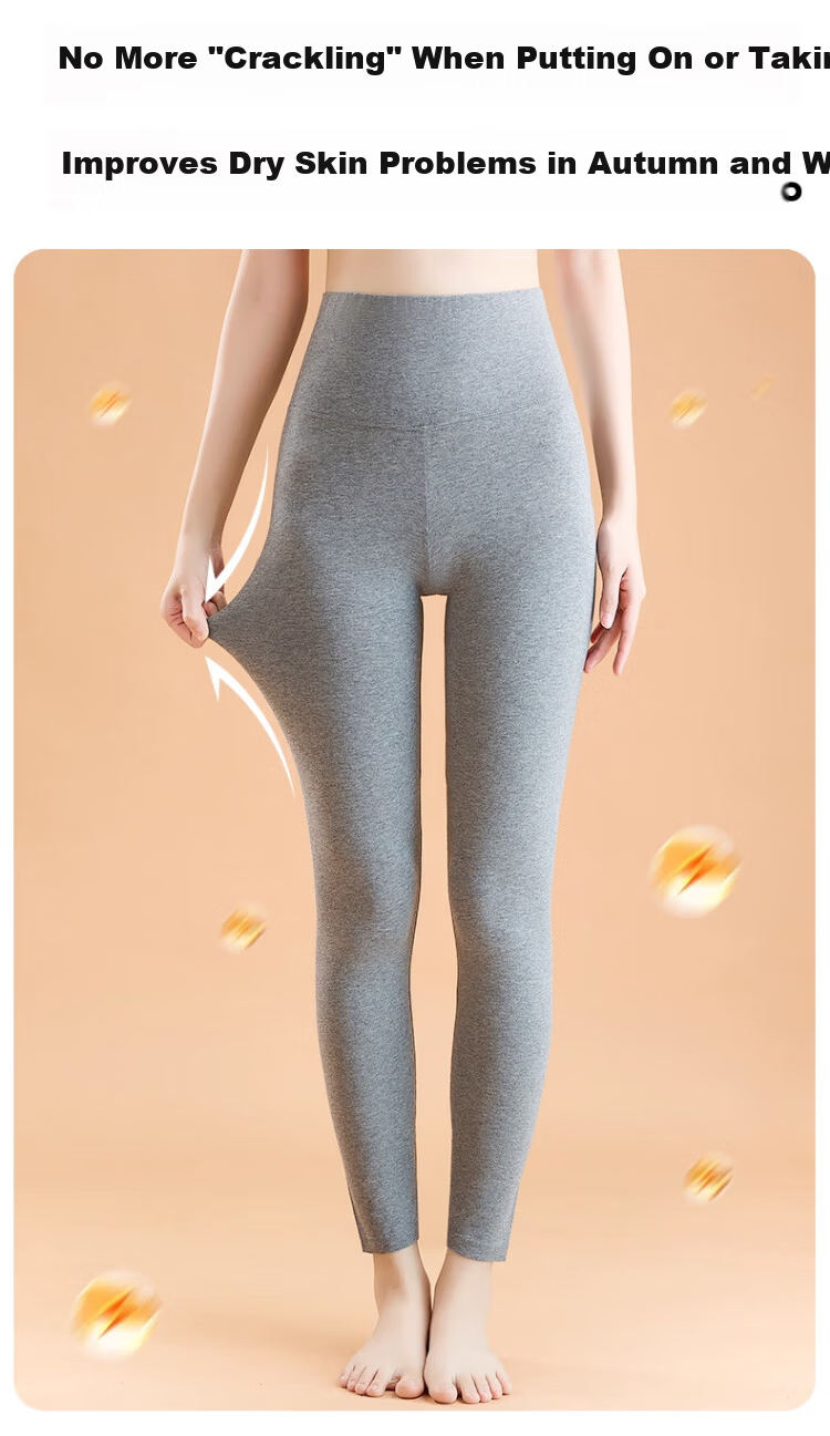 Langsha High-Waist Cloud Cotton Autumn Pants Women's Thin Inner Wear 10A Antibacterial Thermal Leggings Cotton Thread Cotton Wool Pants for Women 16