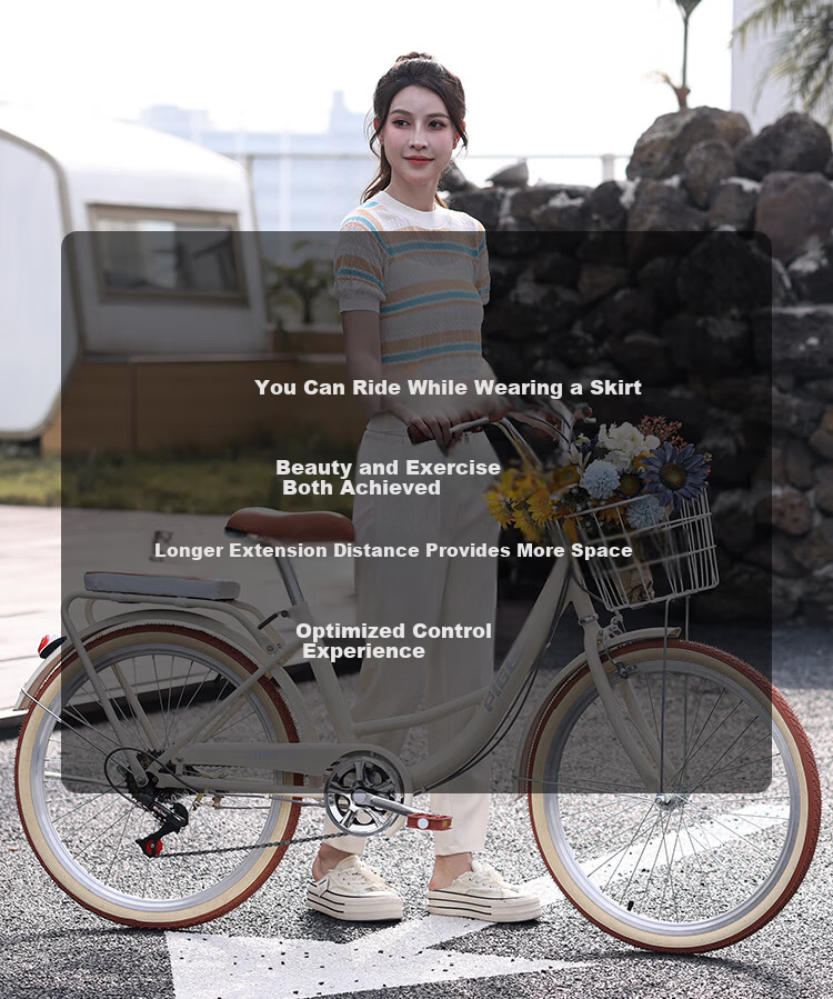 FG FLYING PIGEON 26-inch City Bicycle Low Step-Through Frame Unisex Adult Student Kids Urban Commuter Casual Bike 3