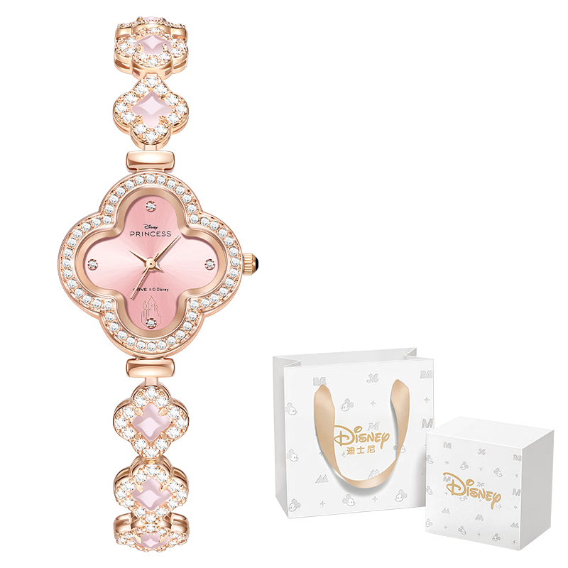 Disney Clover Women's Luxury Boutique Bracelet Watch Elegant Ladies Watch Valentine's Day Gift for Her