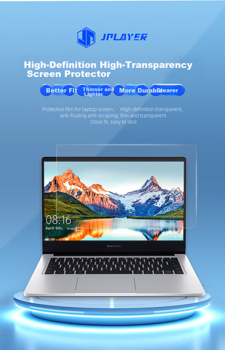 JPLAYER Keyboard Cover and High-Transparency Screen Protector Set for Xiaomi RedmiBook 14 2024 Laptop, Easy-to-Apply Scratch-Resistant Film 1