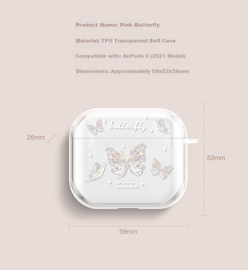 Yingkaida Compatible with Airpods Pro 3 Case [Music Puppy] Apple Earphone Protective Case for Wireless Bluetooth Earphones, Shockproof Creative Non-Slip Shell Storage Box 5