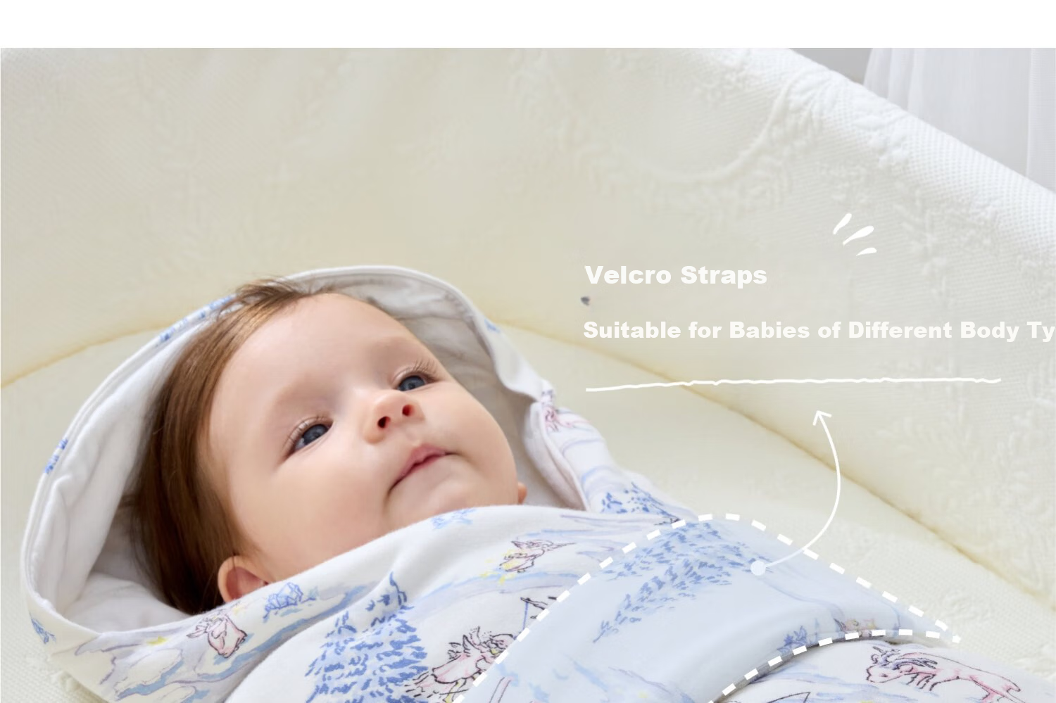 DOMIAMIA Baby Detachable Liner Swaddle Blanket Autumn Winter Newborn Universal Four Seasons Wrap 8