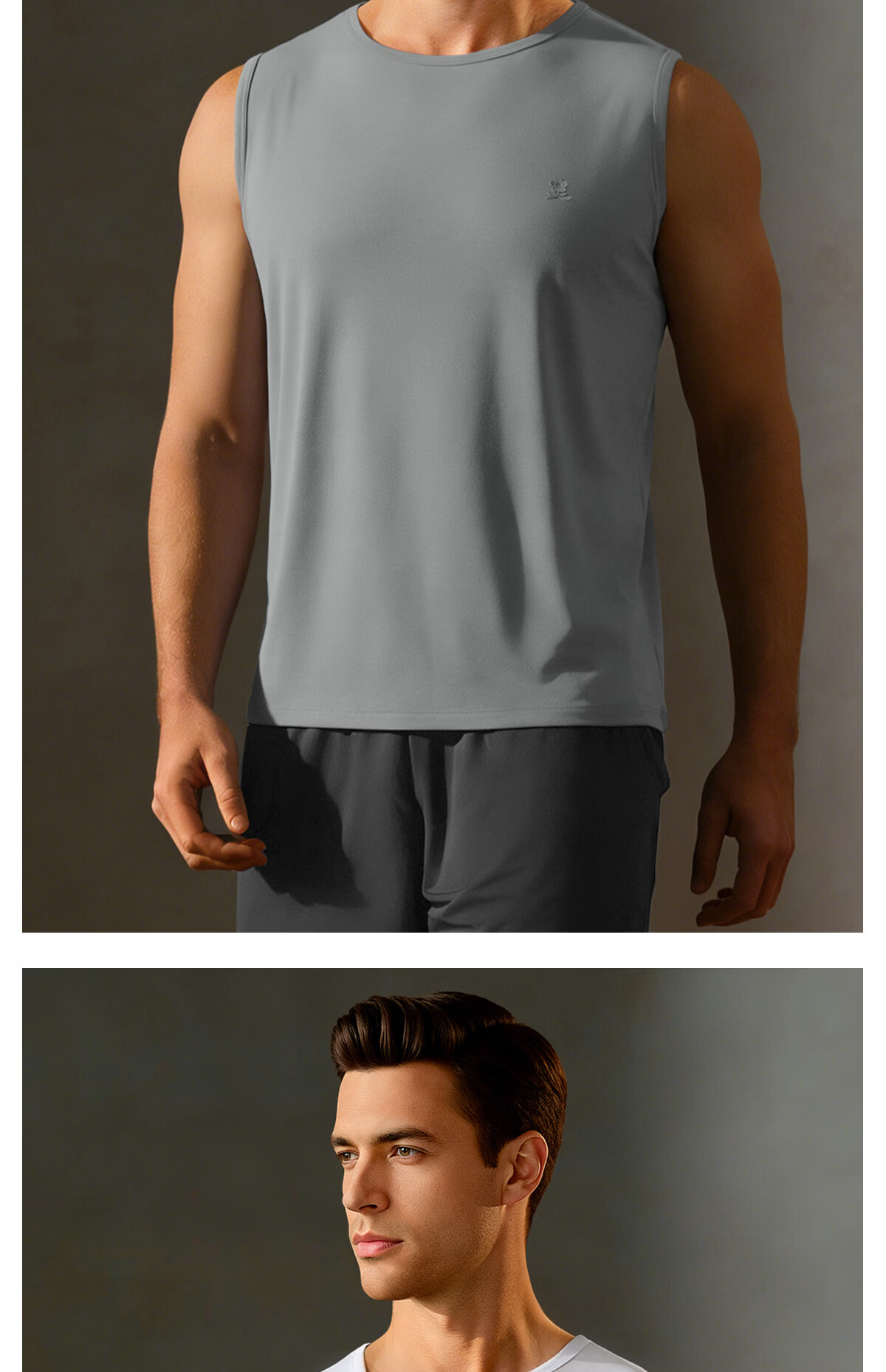 MONTAGUT 80s Modal Men's Vest Thin Base Layer Ice Silk Cooling Sports Undershirt Summer Tank Top 23