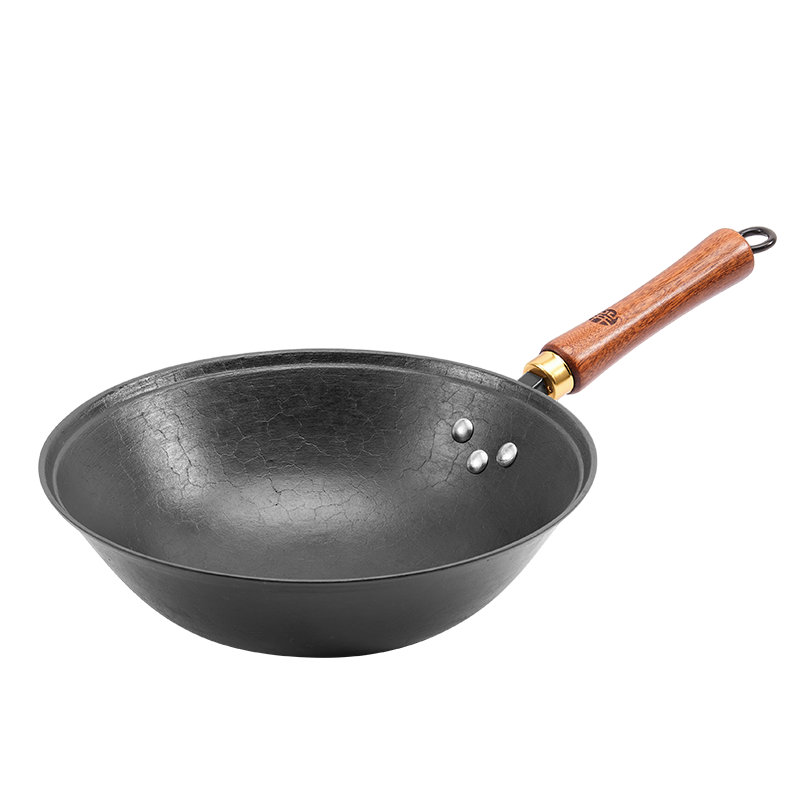 Wang Yuan Ji Small Cast Iron Stir-Fry Pan 30cm Non-Coated Gas Stove Special Small Iron Wok Home Cooking Pan