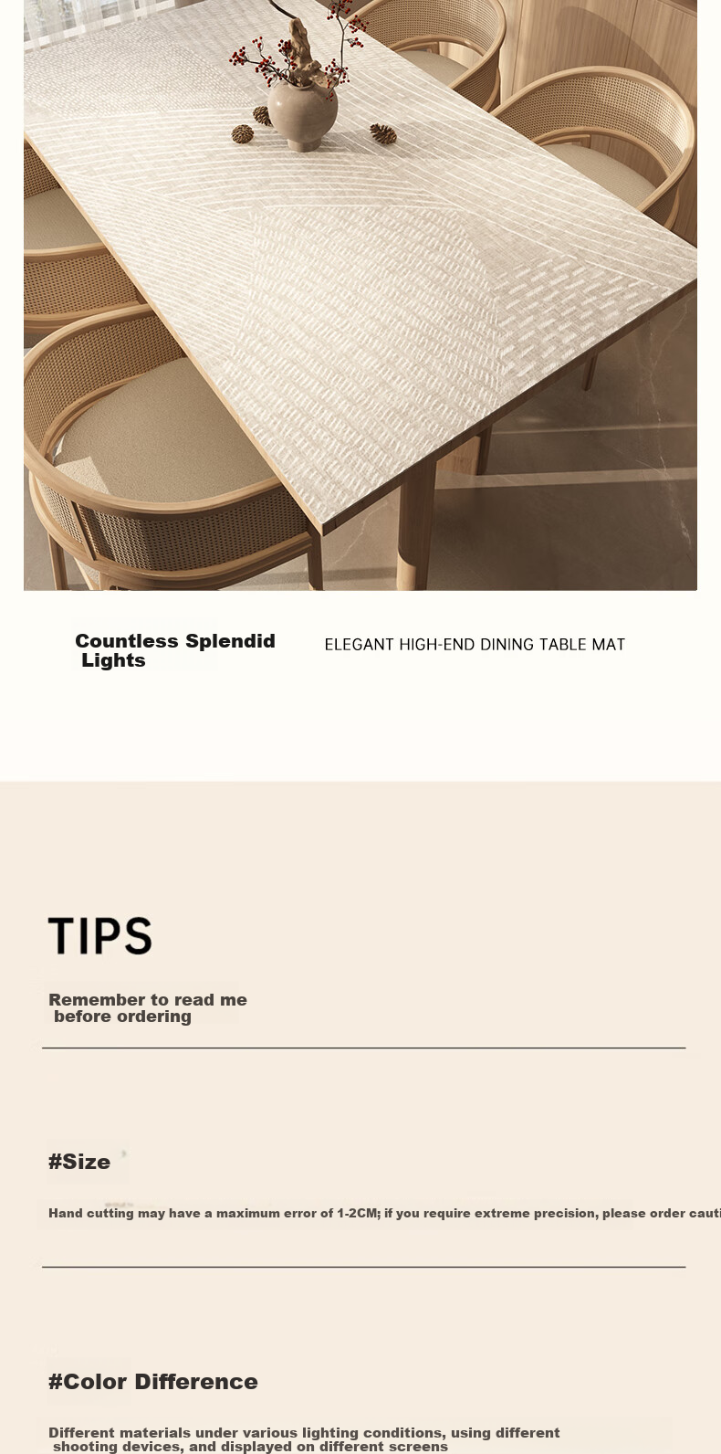 Fengliang Waterproof Oil-Resistant Thickened Table Mat Tablecloth Desktop Protective Mat Stain-Resistant Wash-Free Heat Insulation Coffee Table Desk Mat Customizable 12